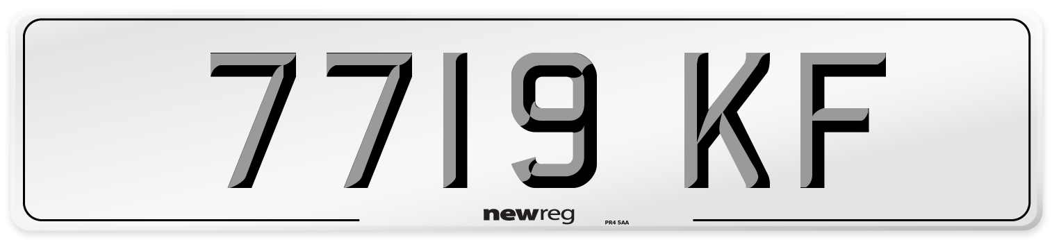 7719 KF Number Plate from New Reg